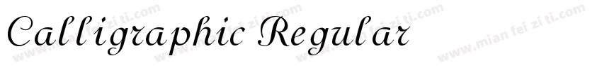 Calligraphic Regular字体转换